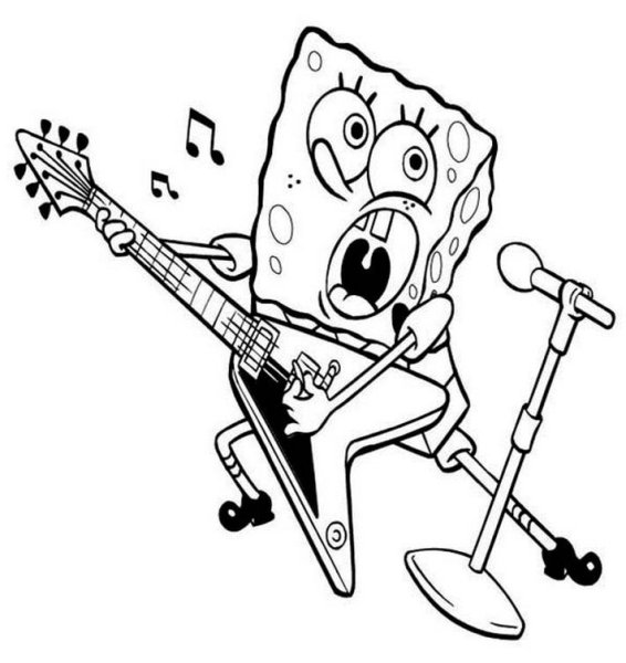 Гитарист раскраска