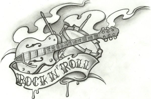 Электрогитара эскиз