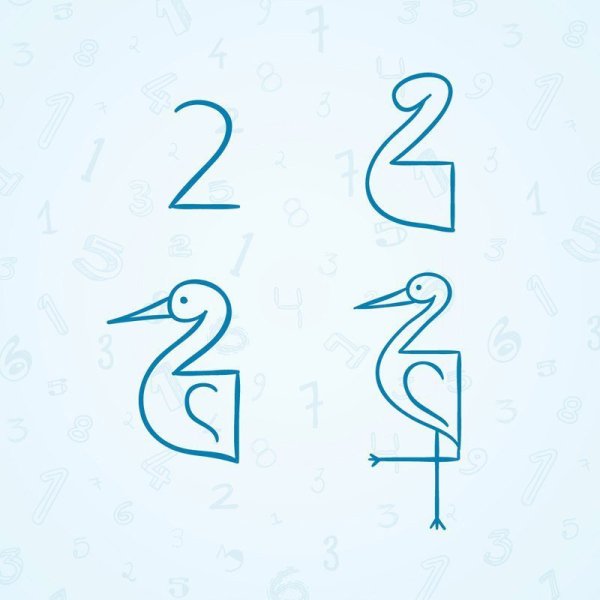 Рисунки из цифр