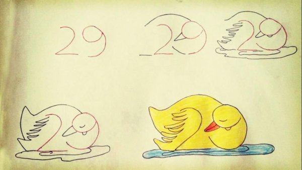 Рисование при помощи цифр для детей