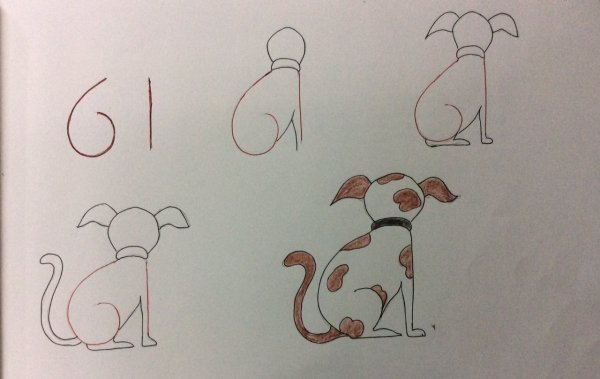 Рисование зверей из цифр