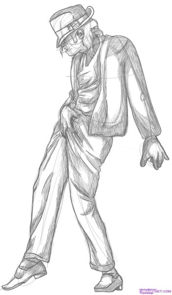 Майкл Джексон нарисованный портрет