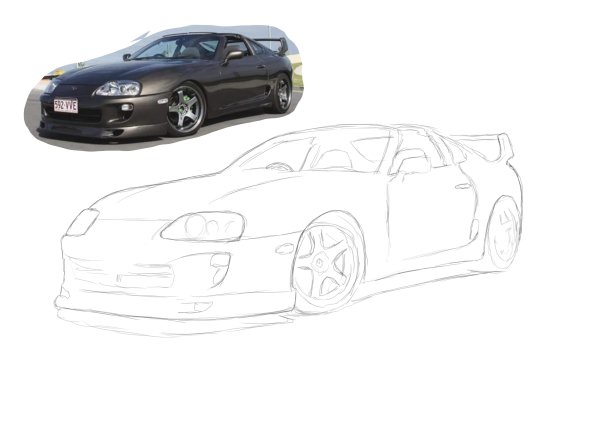 Раскраска Toyota Supra a80
