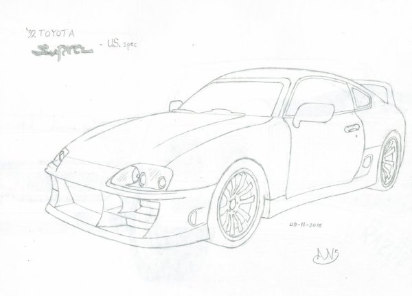 Раскраска Toyota Supra a80