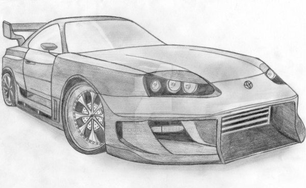 Тойота Супра для срисовки