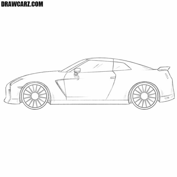 Toyota Supra сбоку рисунок