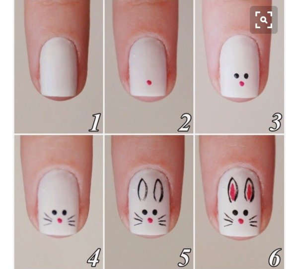 Несложные рисунки на ногтях