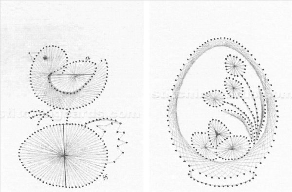 Пасхальное яйцо изонить схема