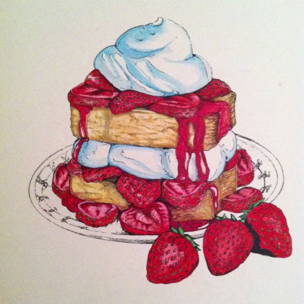 Рисунки десертов и сладостей