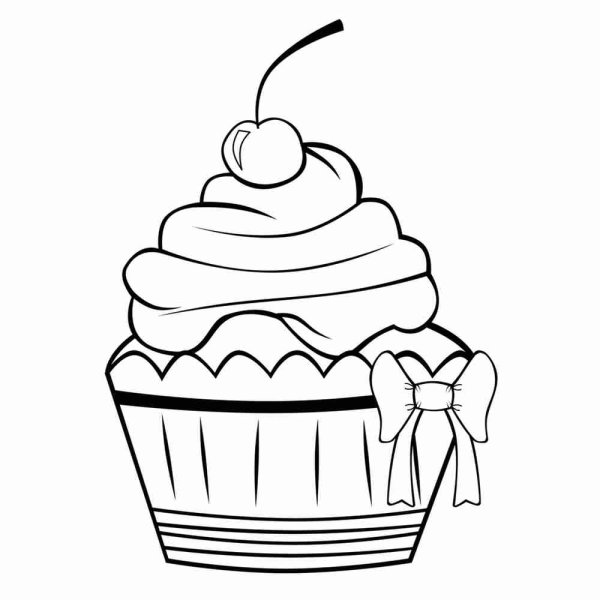 Нарисовать торт скетч