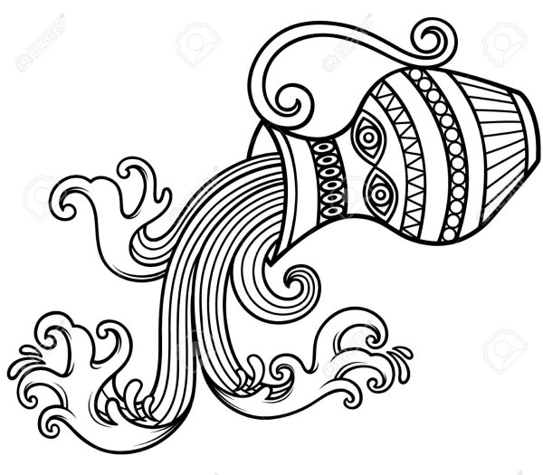 Водолей раскраска для детей