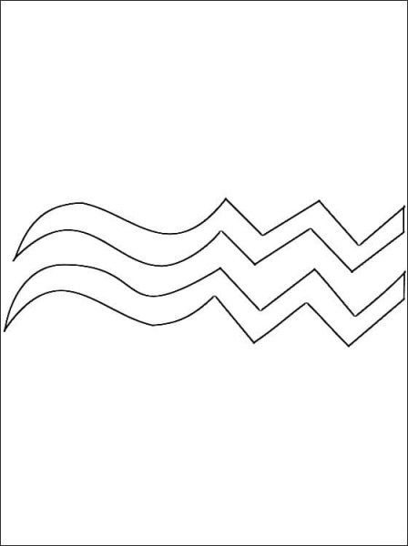 Знак Водолея раскраска