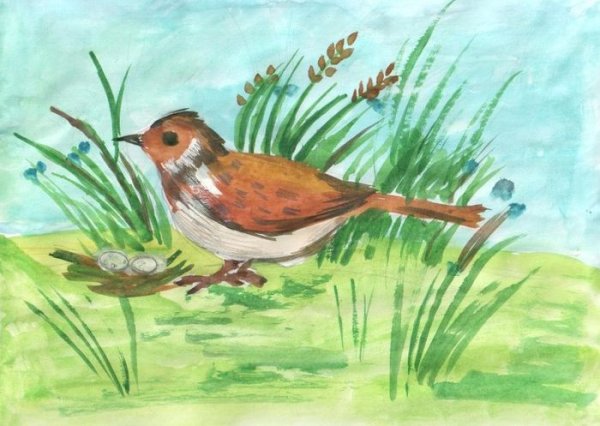 Иллюстрация к романсу Глинки Жаворонок