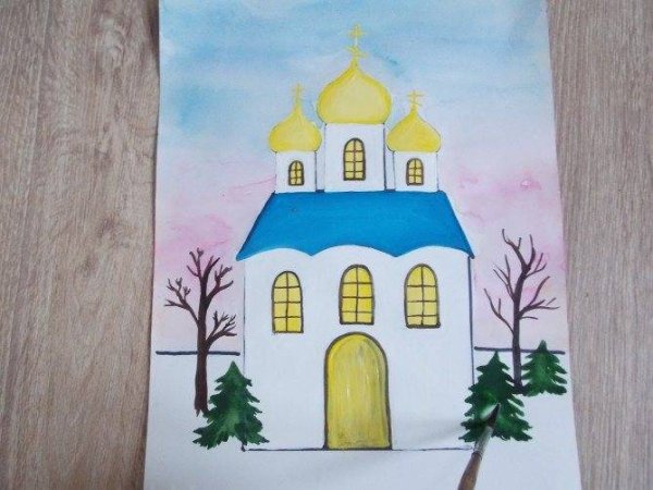 Рисунки церквей и храмов карандашом