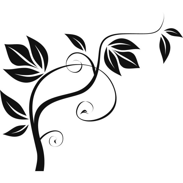 Трафареты для декора веточка