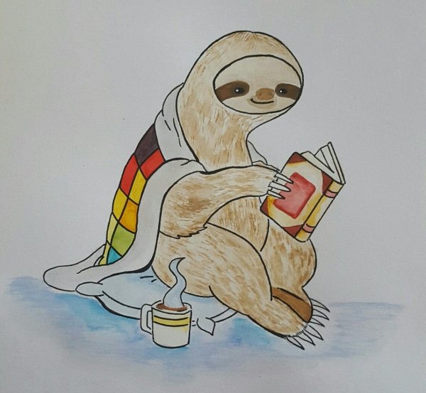 Ленивец для срисовывания