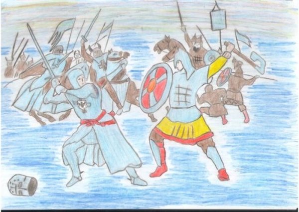 Портрет Александра Невского для детей