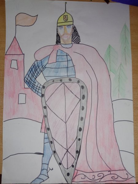 Александр Невский рисунок детский