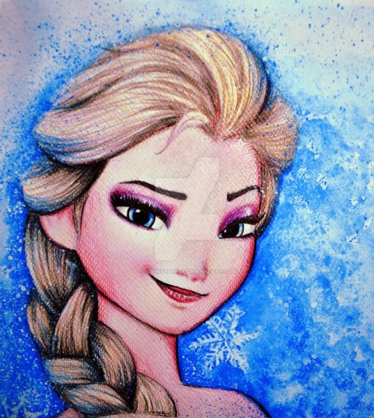 Эльза красками