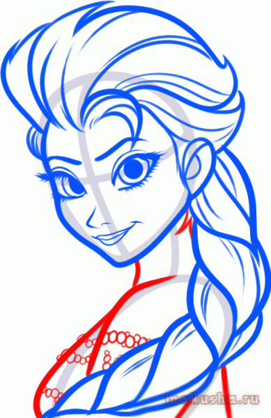 Эльза Холодное сердце срисовать