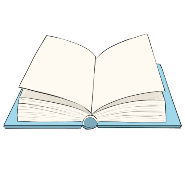 Раскрытая книга рисунок