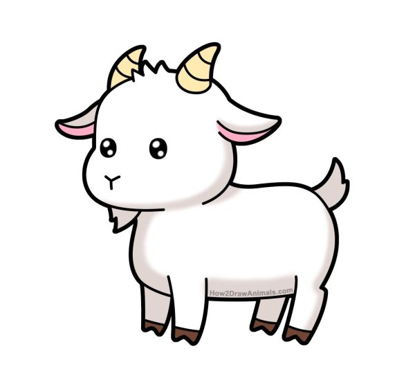 Картинки козы для срисовки