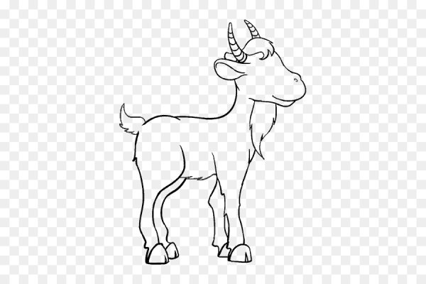 Коза раскраска