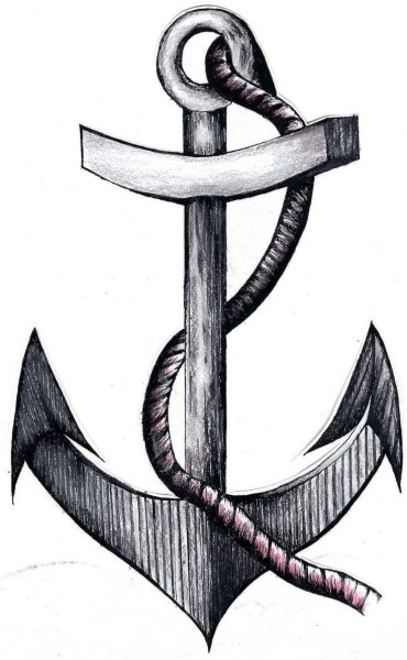 Якорь тату эскиз