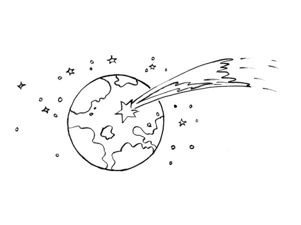 Раскраска. В космосе