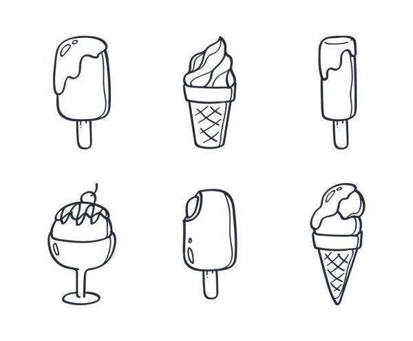 Маленькие рисунки мороженки