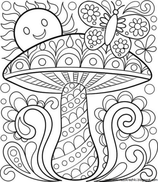 Раскраски антистресс простые