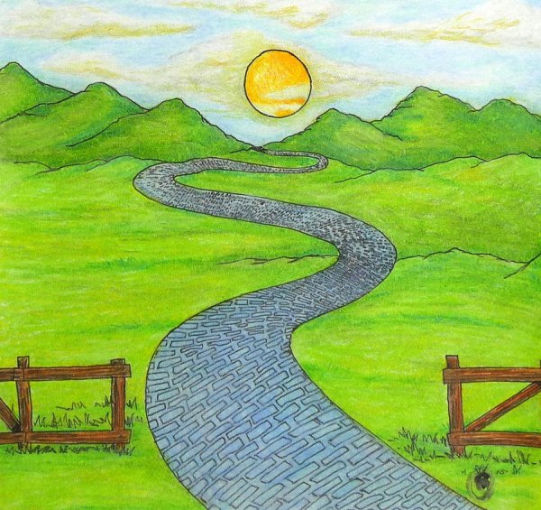 Легкие пейзажи с дорогой