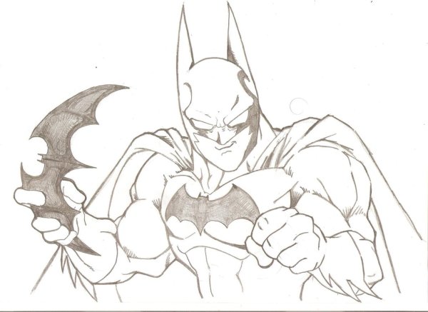 Бэтмен карандашом легко