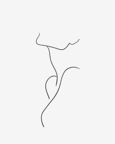 Силуэт лица одной линией