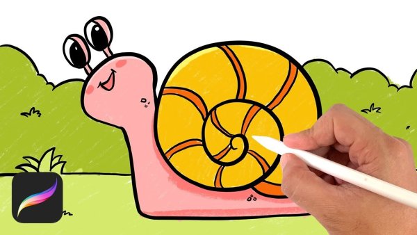 Улитка раскраска