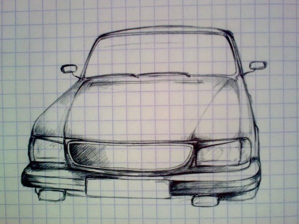 Нарисовать Волгу 3110