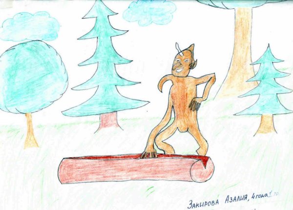 Рисунок Шурале для детей легкие