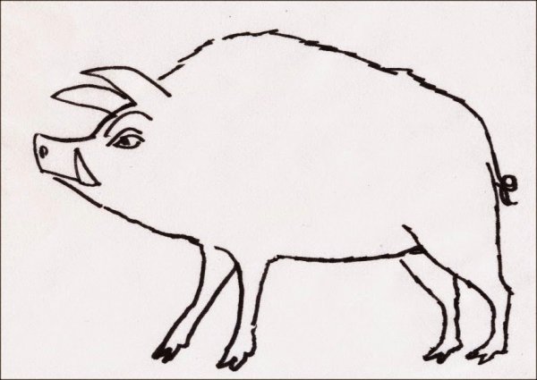 Поэтапное рисование кабана