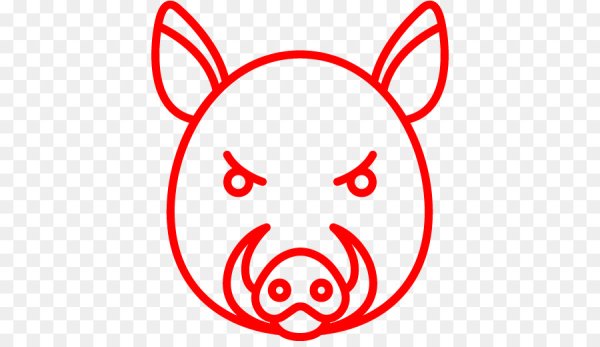 Морда кабанчика рисунок