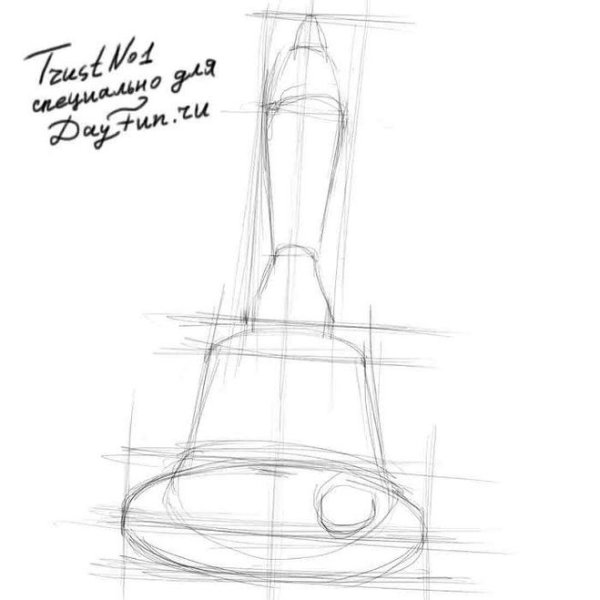 Рисунок колоколов карандашом