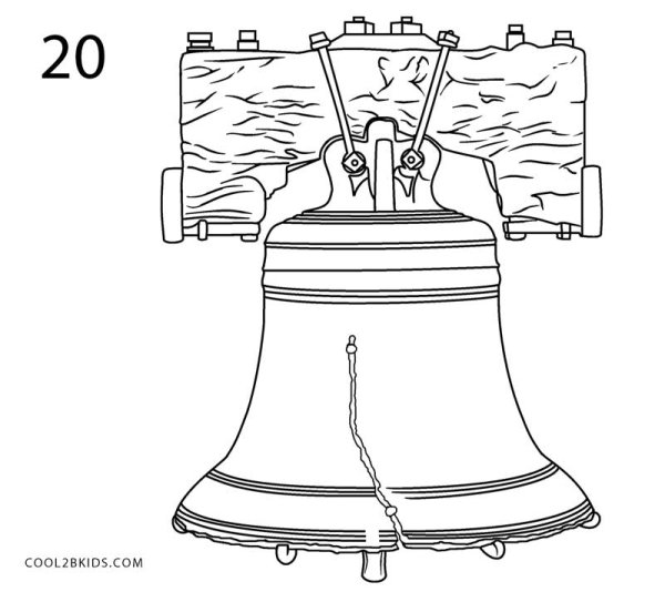 Колокольчик раскраска для детей