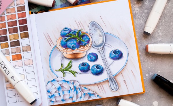 Киви маркерами для скетчинга