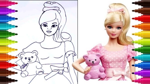 Уроки рисования Барби