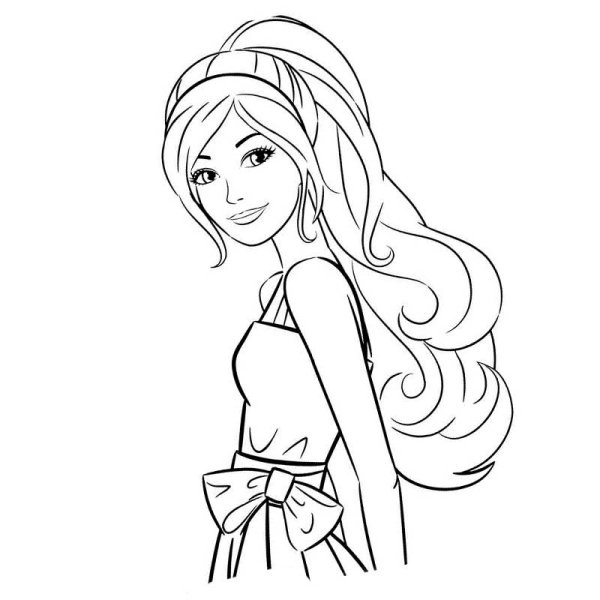 Барби карандашом для срисовки