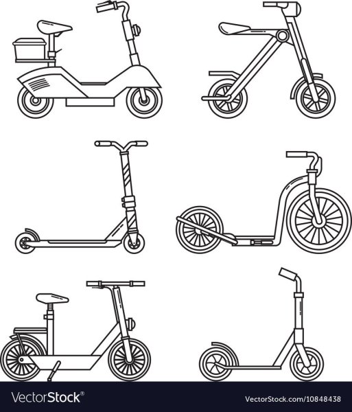 Самокат карандашом для детей