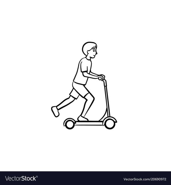 Самокат раскраска для детей