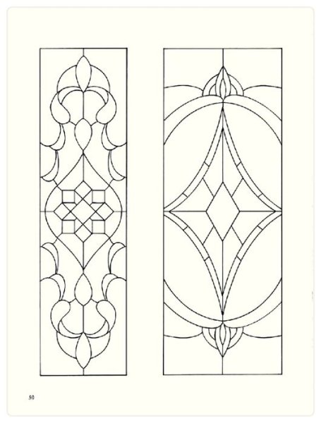 Цветы контур ар нуво