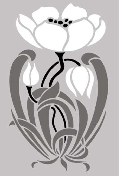 Ар нуво арт деко стиль в круге