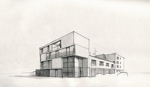 Современная архитектура рисунок