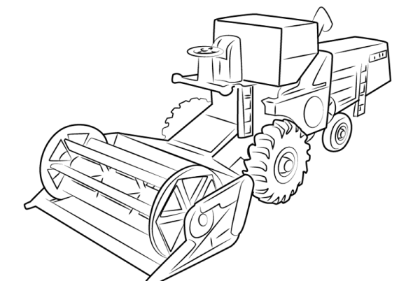 Раскраска комбайн